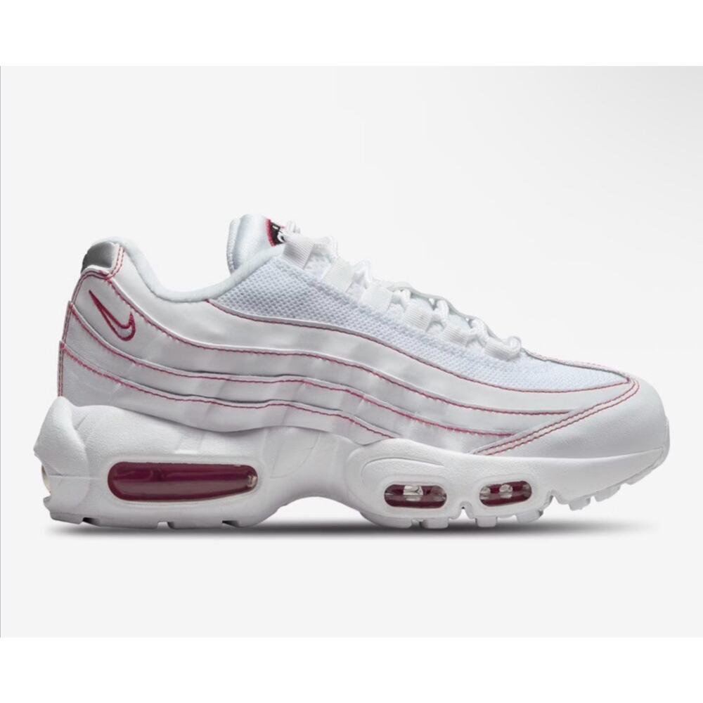 Nike Air Max 95 White/Red Big Kids/Women Size 6Y/7.5W F7054101- (28)
